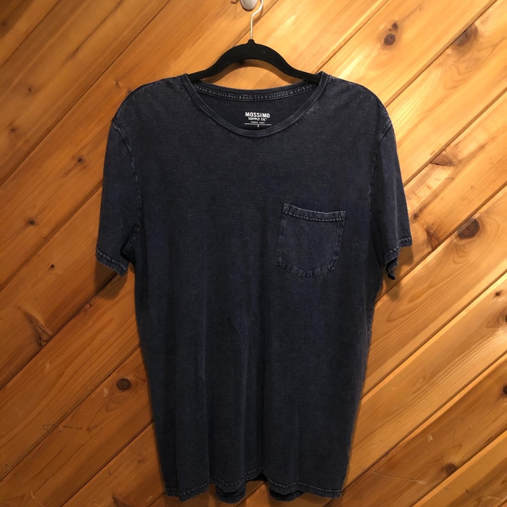 Mossimo denim look alike cotton pocket tee large